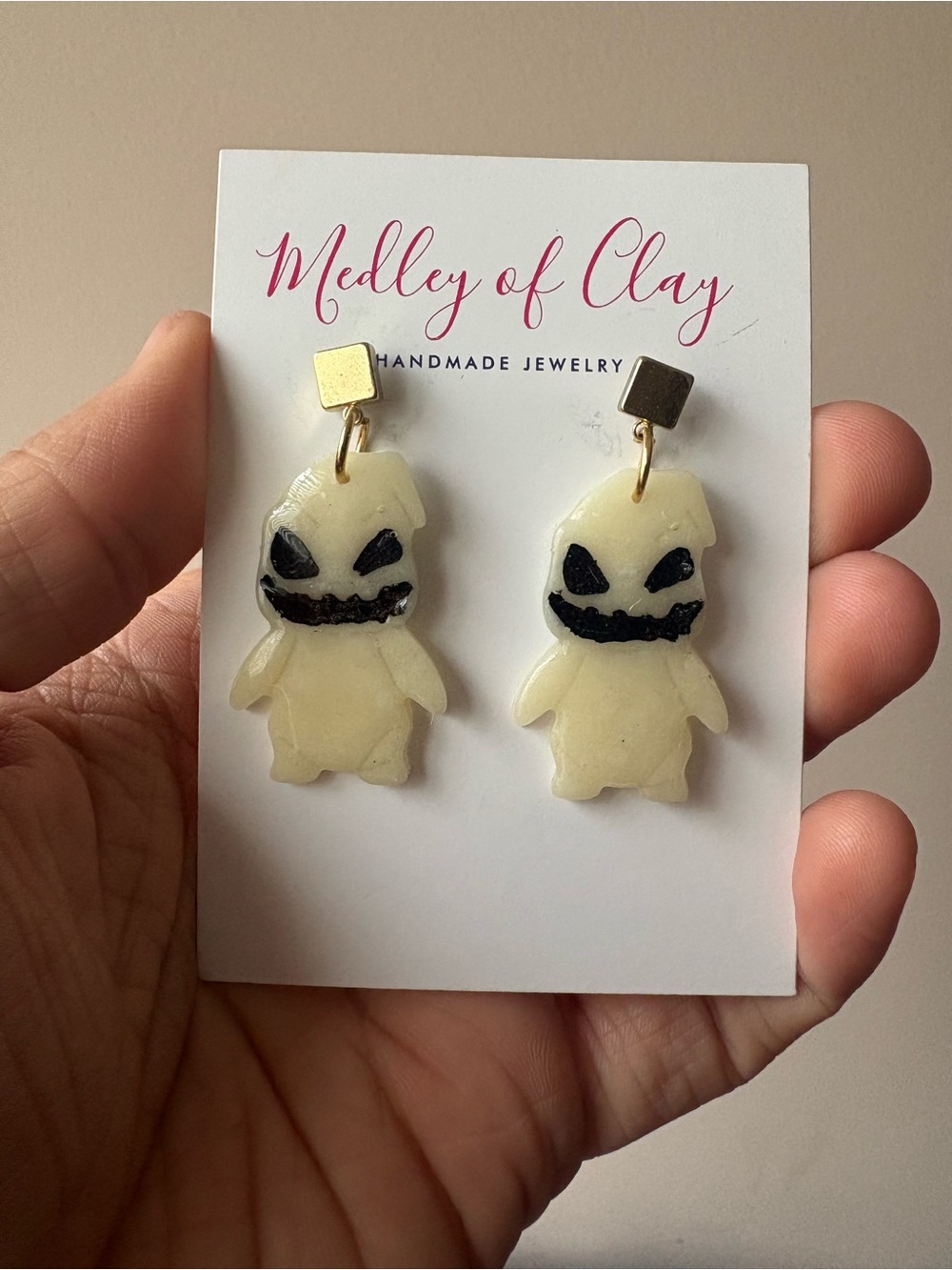 Halloween monster earrings glow in the dark